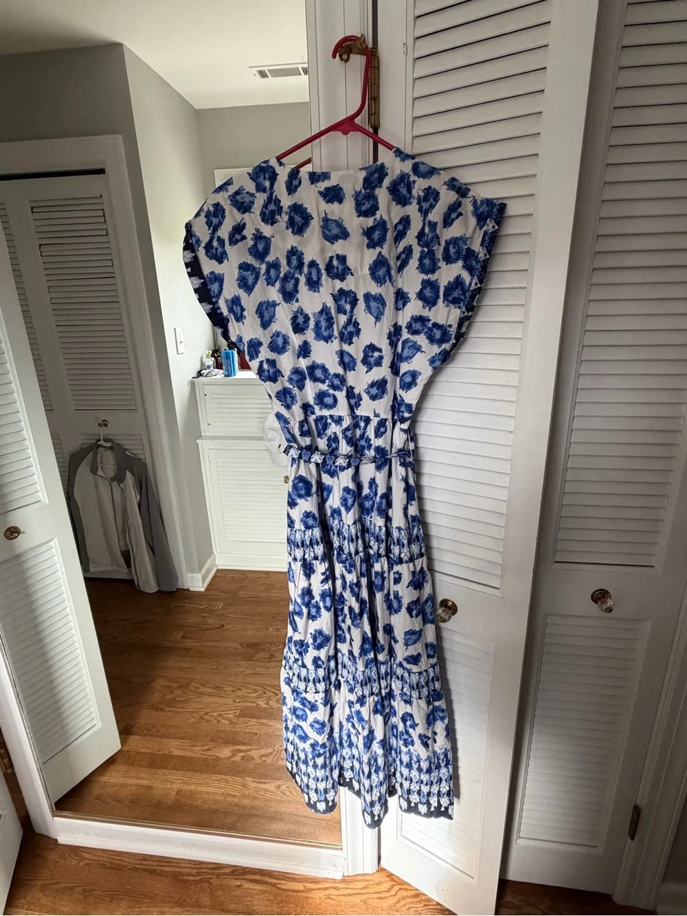 Abercrombie & Fitch Blue White Floral Tiered Maxi Dress XS